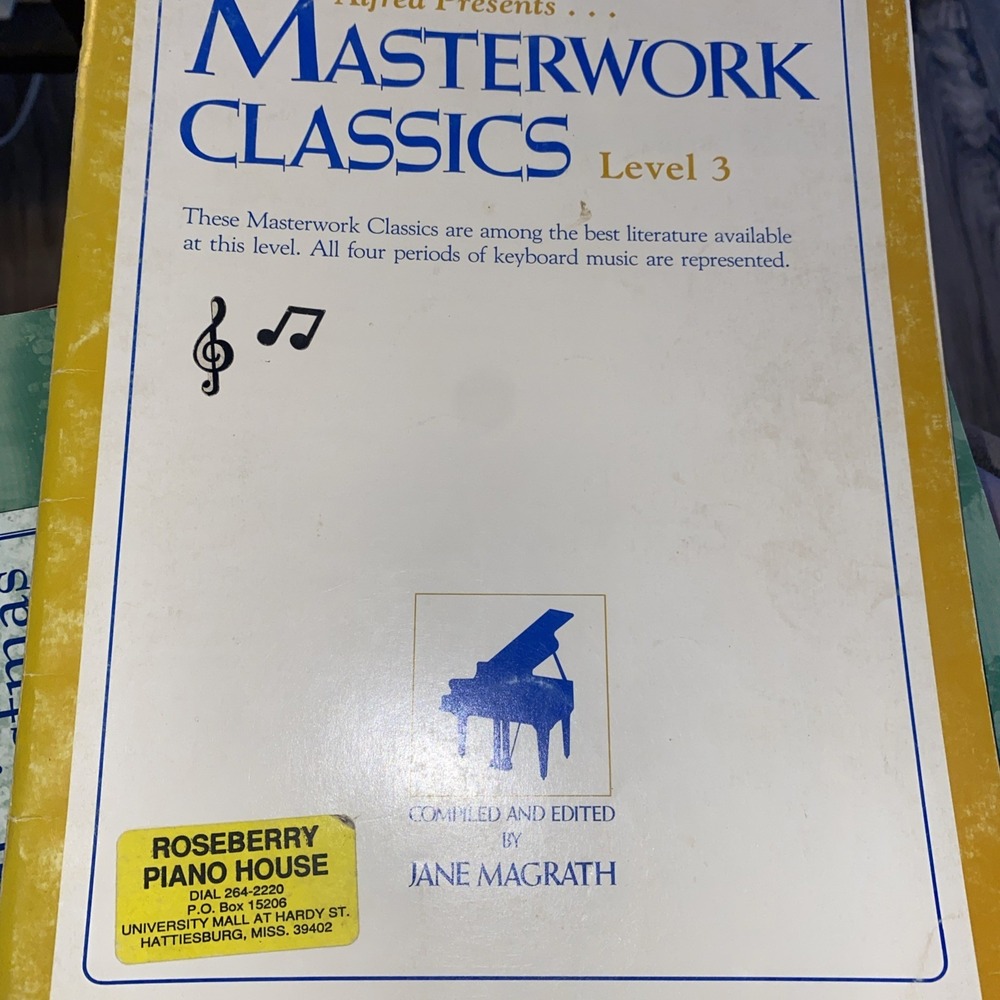 Alfred Masterwork Classics Level 3 Piano Book Jane Magrath Classical Sheet Music
